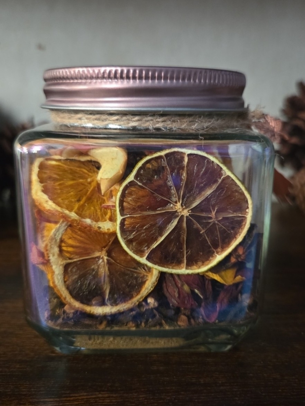 Handmade Fall Mason Jar Simmer Pot Kit | Homemade Dehydrated Fruits & Spices